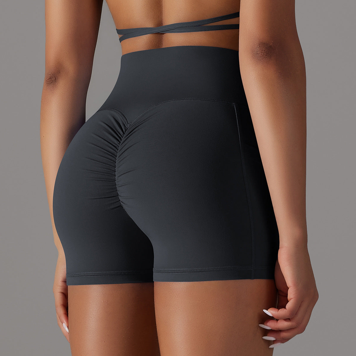 Yoga Shorts With Phone Pocket