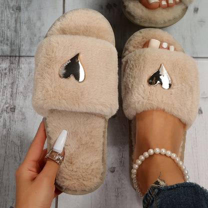 Fall Winter Warm Home Fur Furry Slippers