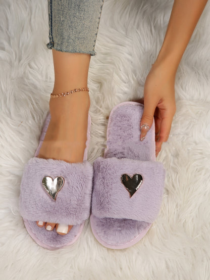 Fall Winter Warm Home Fur Furry Slippers