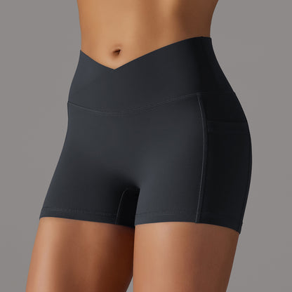 Yoga Shorts With Phone Pocket