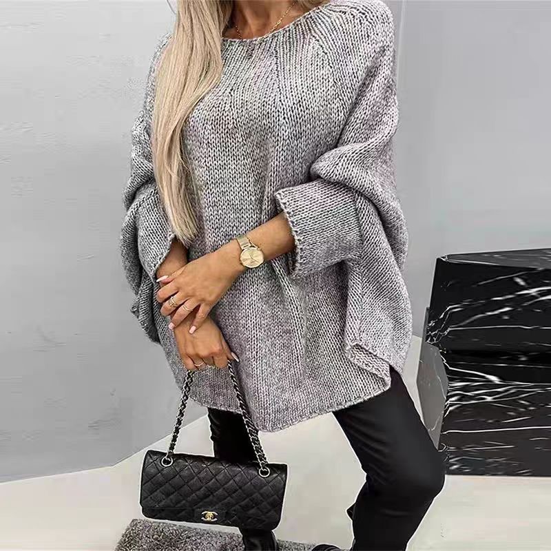 Oversized Knitted Shawl Sweater Top