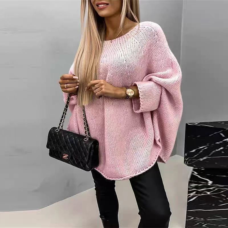 Oversized Knitted Shawl Sweater Top